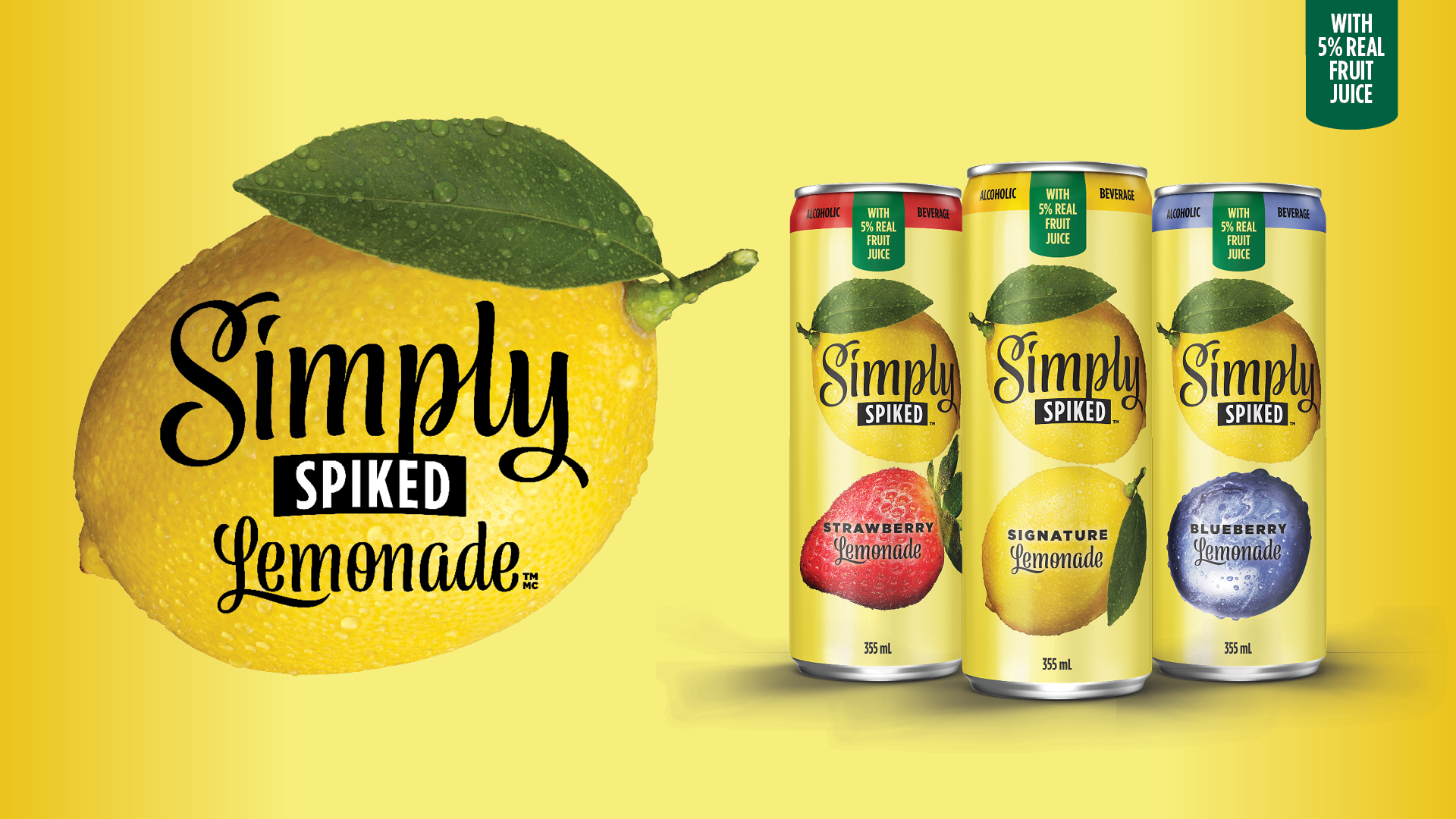 Simply Spiked Lemonade cans